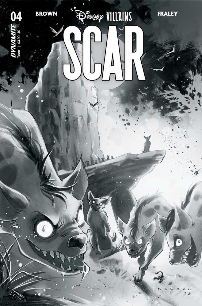Disney Villains Scar #4 Cover I 15 Copy Variant Edition Darboe Black & White