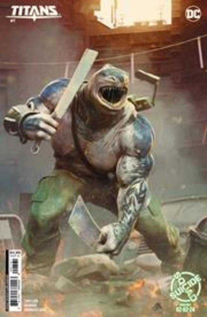 Titans #7 Cover F Bjorn Barends Suicide Squad Kill Arkham Asylum King Shark Card Stock Variant