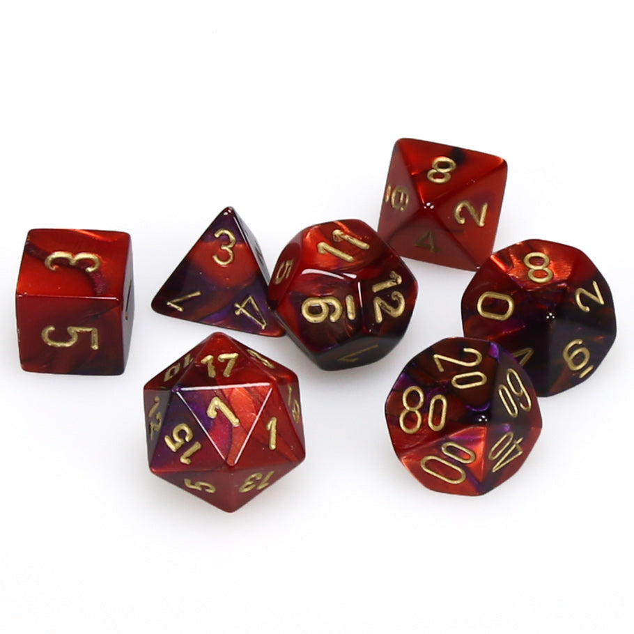 Chessex Gemini Purple Red Gold