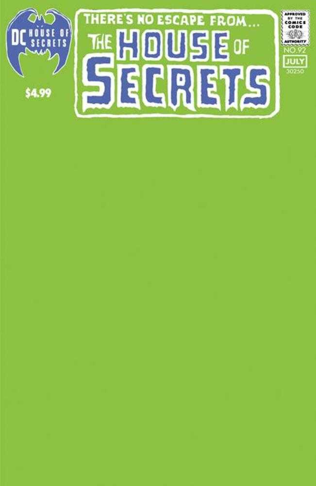House Of Secrets #92 Facsimile Edition (2024) Cover C Blank Variant