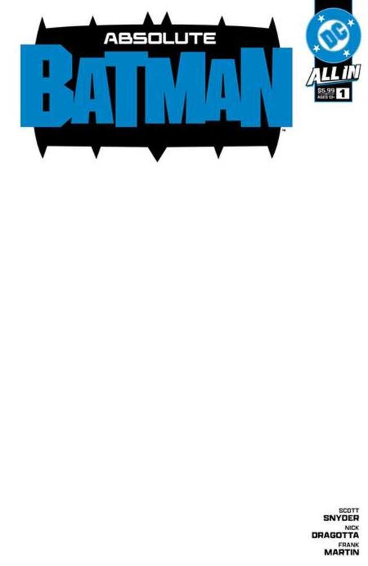 Absolute Batman #1  Blank Card Stock Variant NM