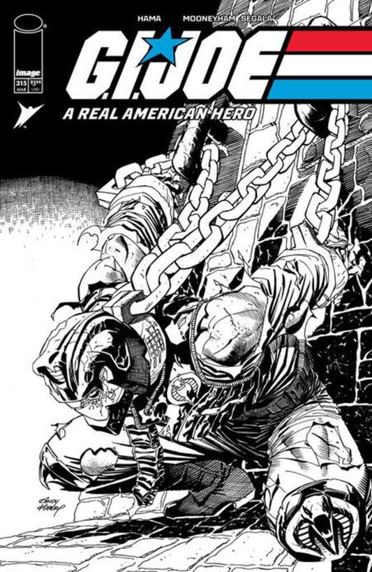 G.I. Joe A Real American Hero #315 Cover B Andy Kubert Black & White Variant VF