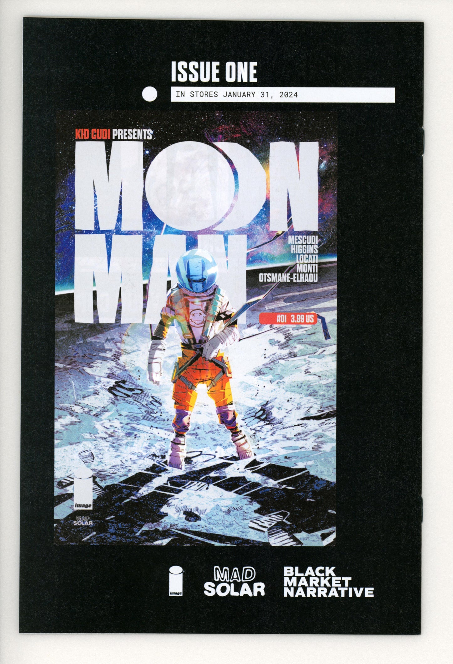Moon Man #1 Ashcan NYCC 2023 Signed by Scott 'Kid Cudi' Mescudi NM