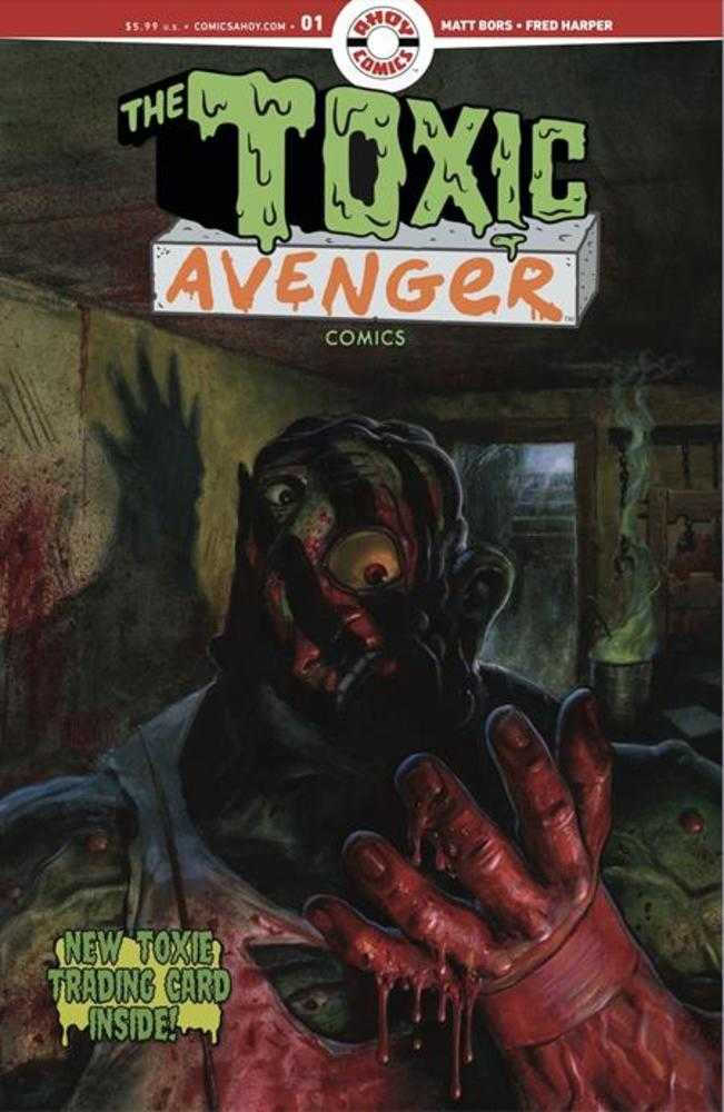 Toxic Avenger Comics #1 Cover D Fred Harper Exclusive Trading Card By Mayday Trippe Variant (Mature)