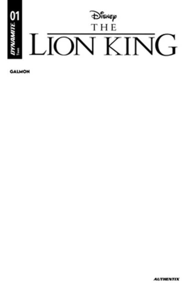 Lion King #1 Cover E Blank Authentix Variant