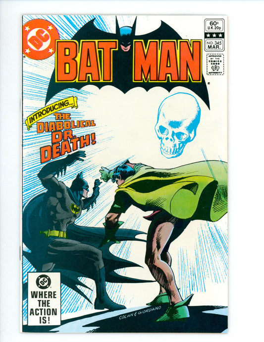 Batman #345 NM-  1st App. of new Doctor Death