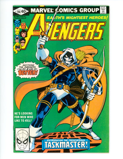 Avengers #196  VF/NM  Origin & 1st App. of Taskmaster