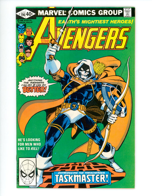 Avengers #196  VF/NM  Origin & 1st App. of Taskmaster