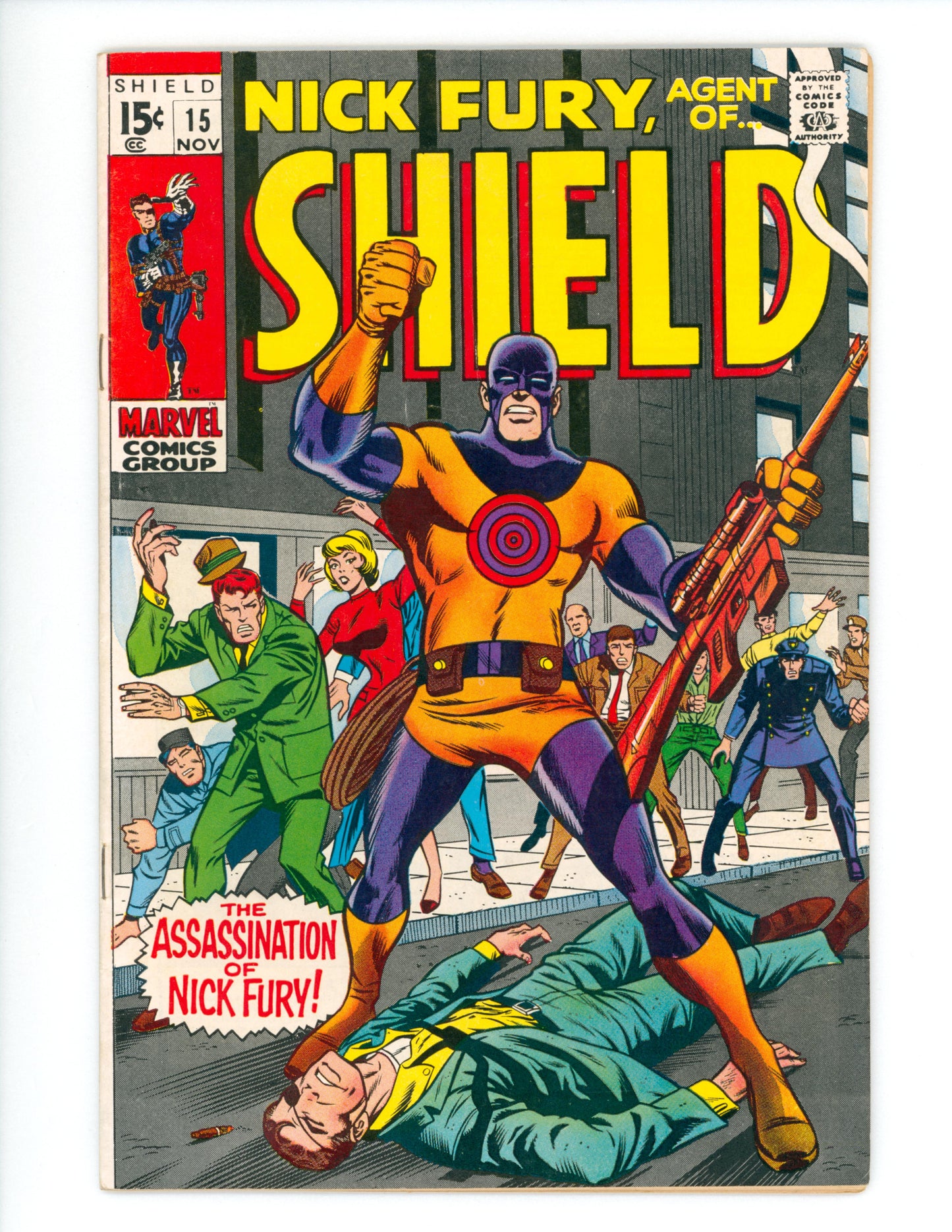Nick Fury Agent of Shield #15  FN  1st App. & "Death" of Bull's Eye