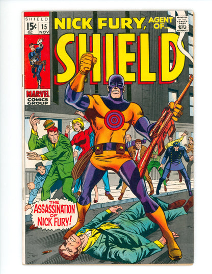 Nick Fury Agent of Shield #15  FN  1st App. & "Death" of Bull's Eye