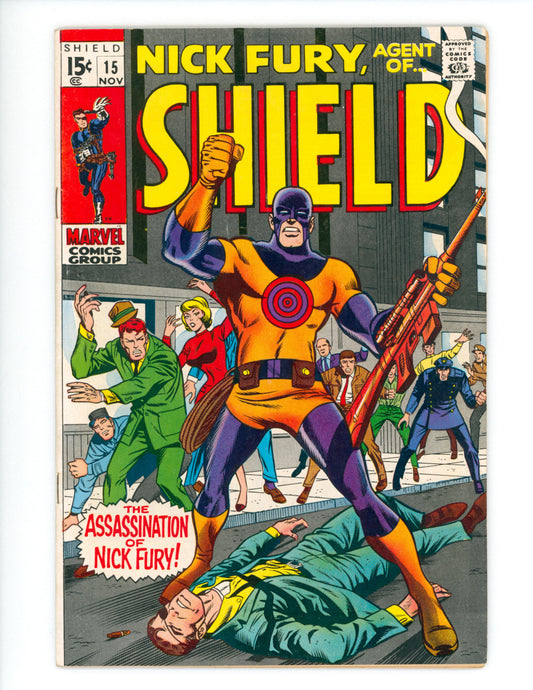 Nick Fury Agent of Shield #15  FN  1st App. & "Death" of Bull's Eye