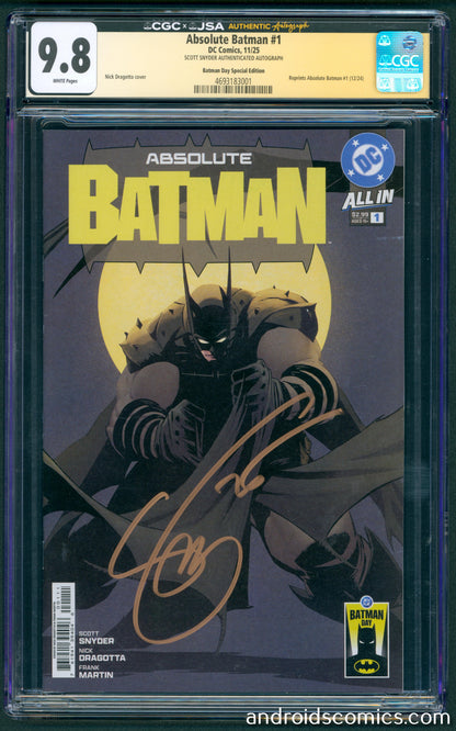 Absolute Batman #1 Batman Day 2025 CGC