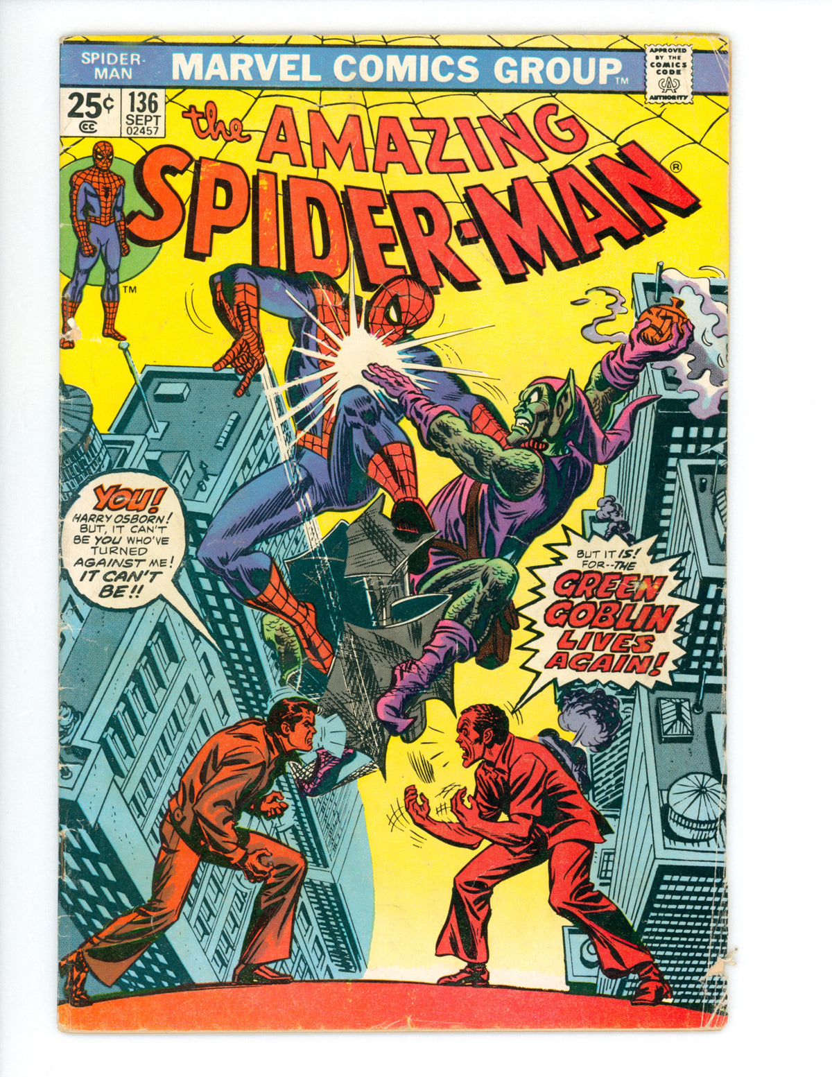 Amazing Spider-Man #136  GD/VG  1st Hary Osborn as Green Goblin