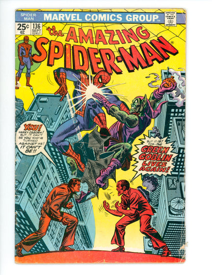 Amazing Spider-Man #136  GD/VG  1st Hary Osborn as Green Goblin