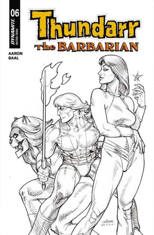 Thundarr The Barbarian #6 Cover L Joseph Michael Linsner Line Art Variant