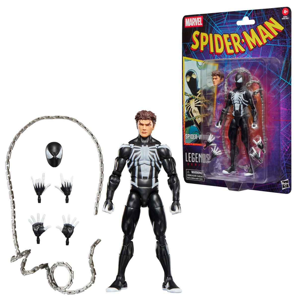 Spider-Man Marvel Legends Retro Cardback 6-Inch Action Figure Spider-Venom