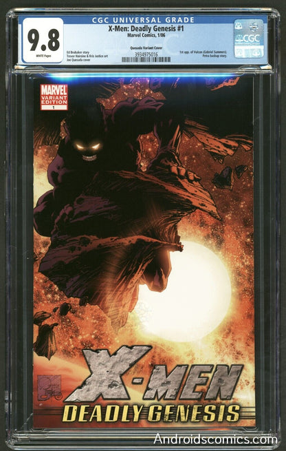 X-Men: Deadly Genesis #1 ~ CGC 9.8 ~ 1st Appearance of Vulcan ~ Quesada Variant
