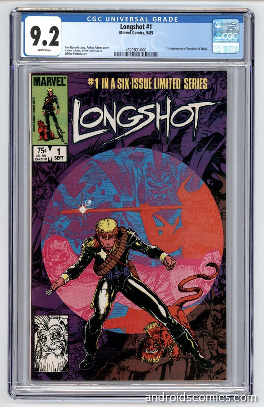 Longshot #1 ~ CGC 9.2 ~ 1st App. of Longshot & Spiral