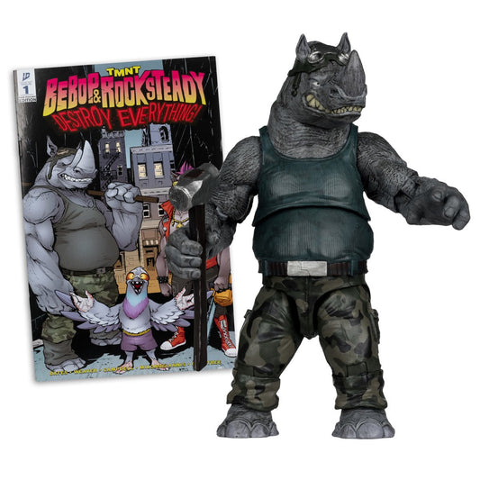 Teenage Mutant Ninja Turtles Page Punchers 5-Inch Scale with Comic Book Rocksteady