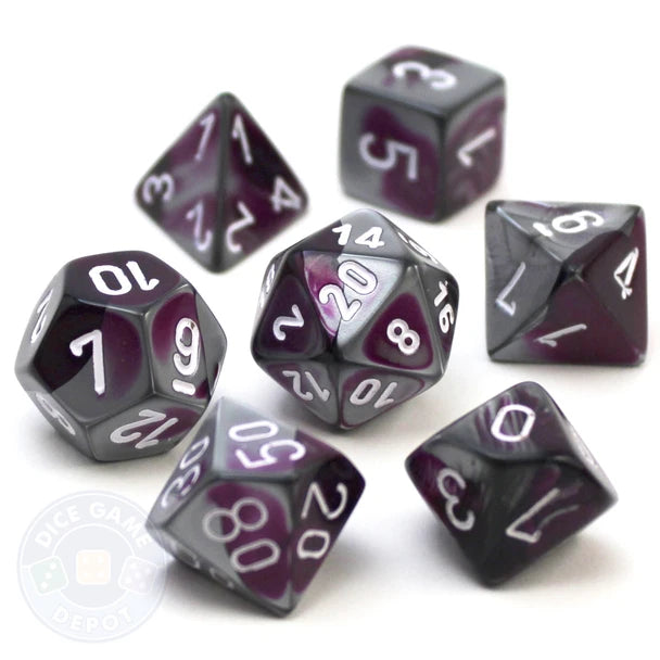 Chessex Gemini Purple Steel White