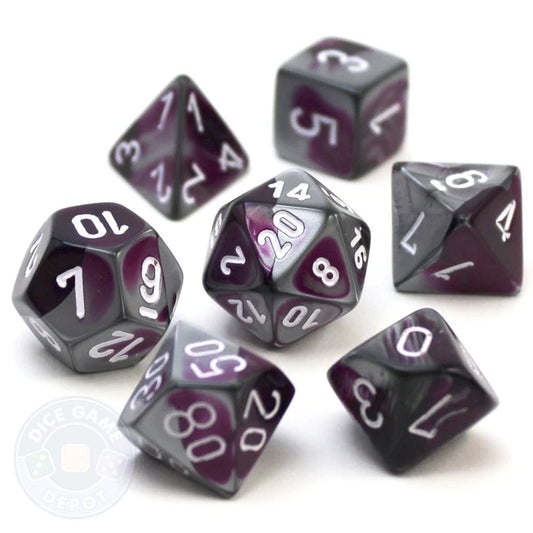 Chessex Gemini Purple Steel White