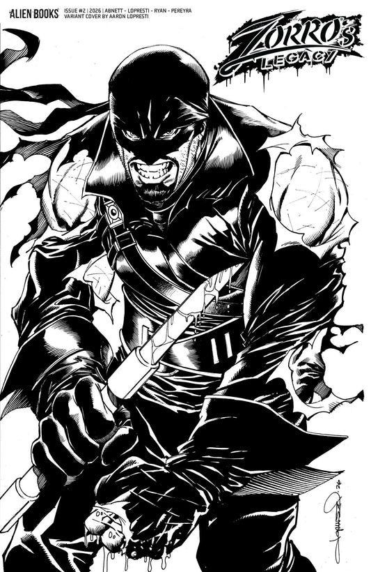 Zorro's Legacy #2 Variant D (Lopresti Black & White)