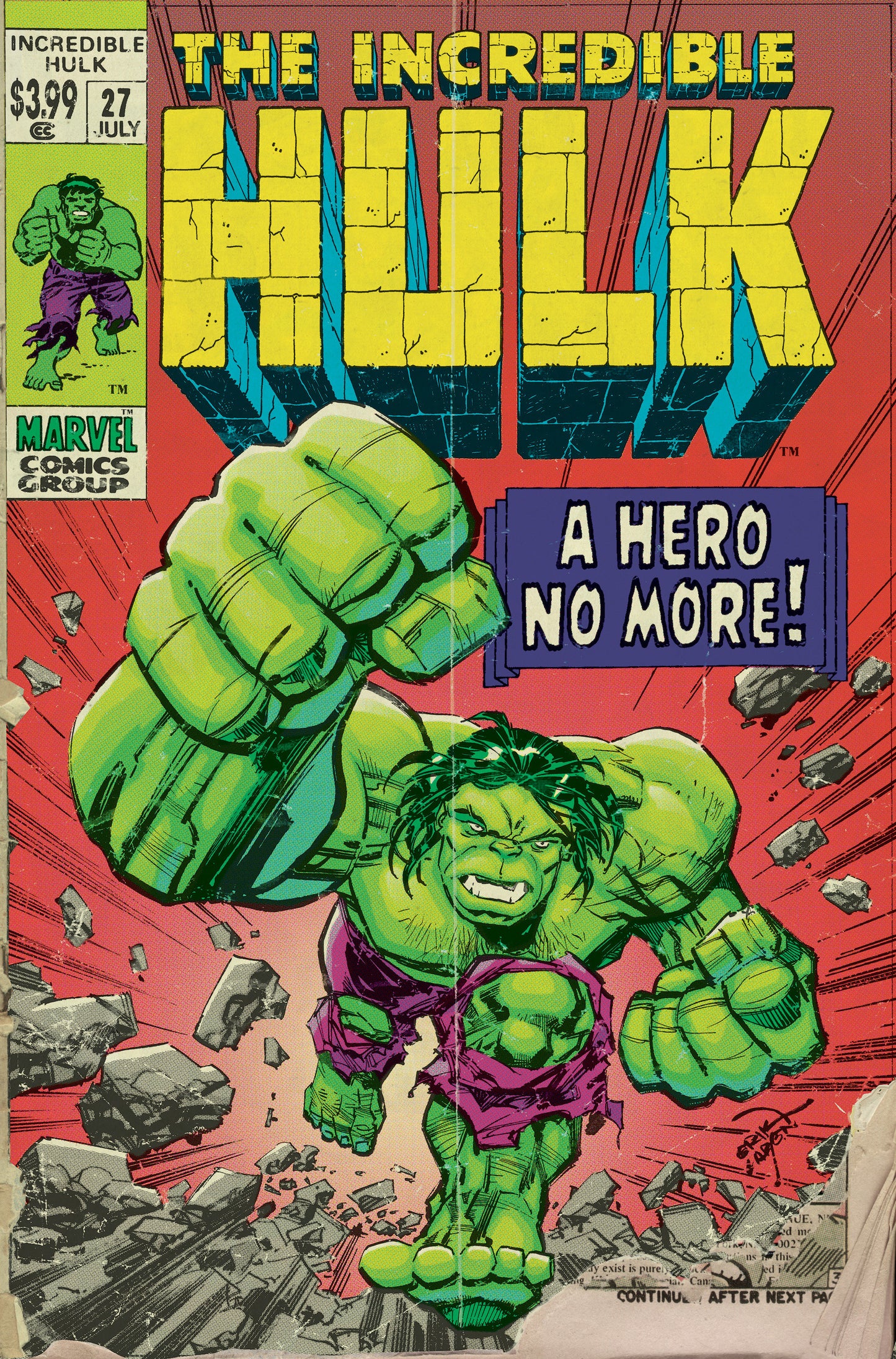 Incredible Hulk #27 Erik Larsen Retrovision Variant NM