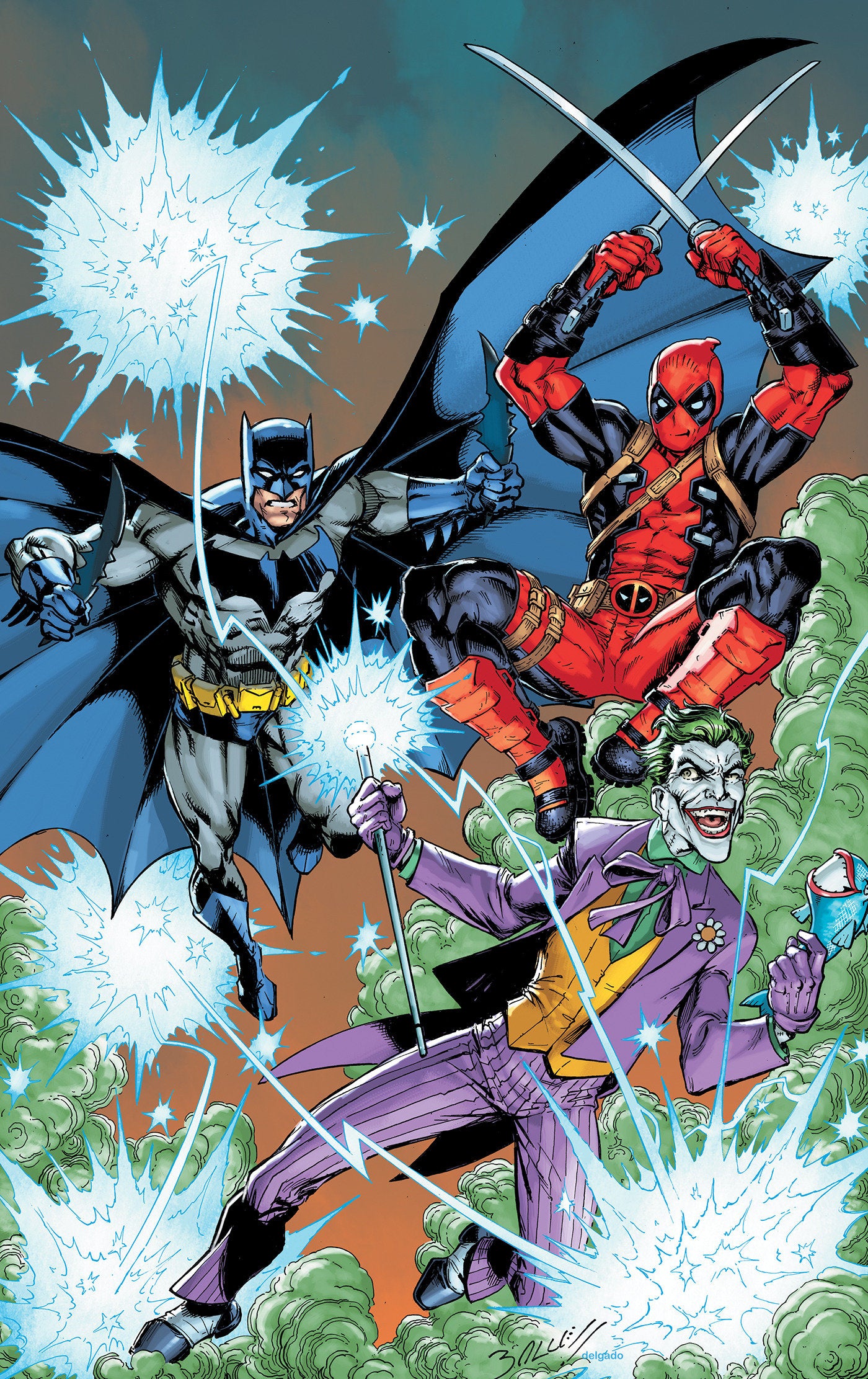 Deadpool/Batman #1 Mark Bagley Ratio Virgin 2 Nd Printing Variant