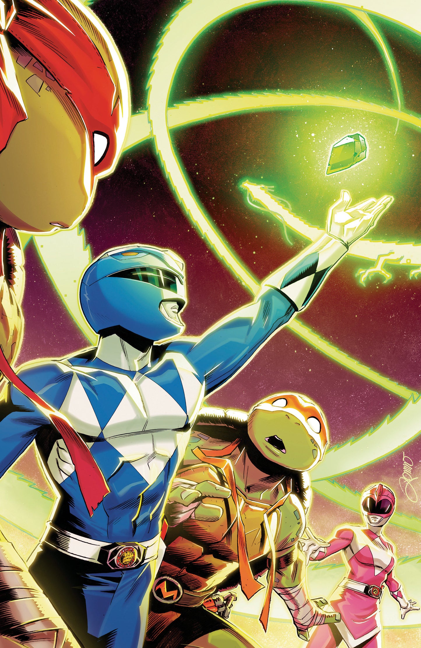 Mighty Morphin Power Rangers/Teenage Mutant Ninja Turtles III #4 D Variant (Full Art, Foil, Zonno)