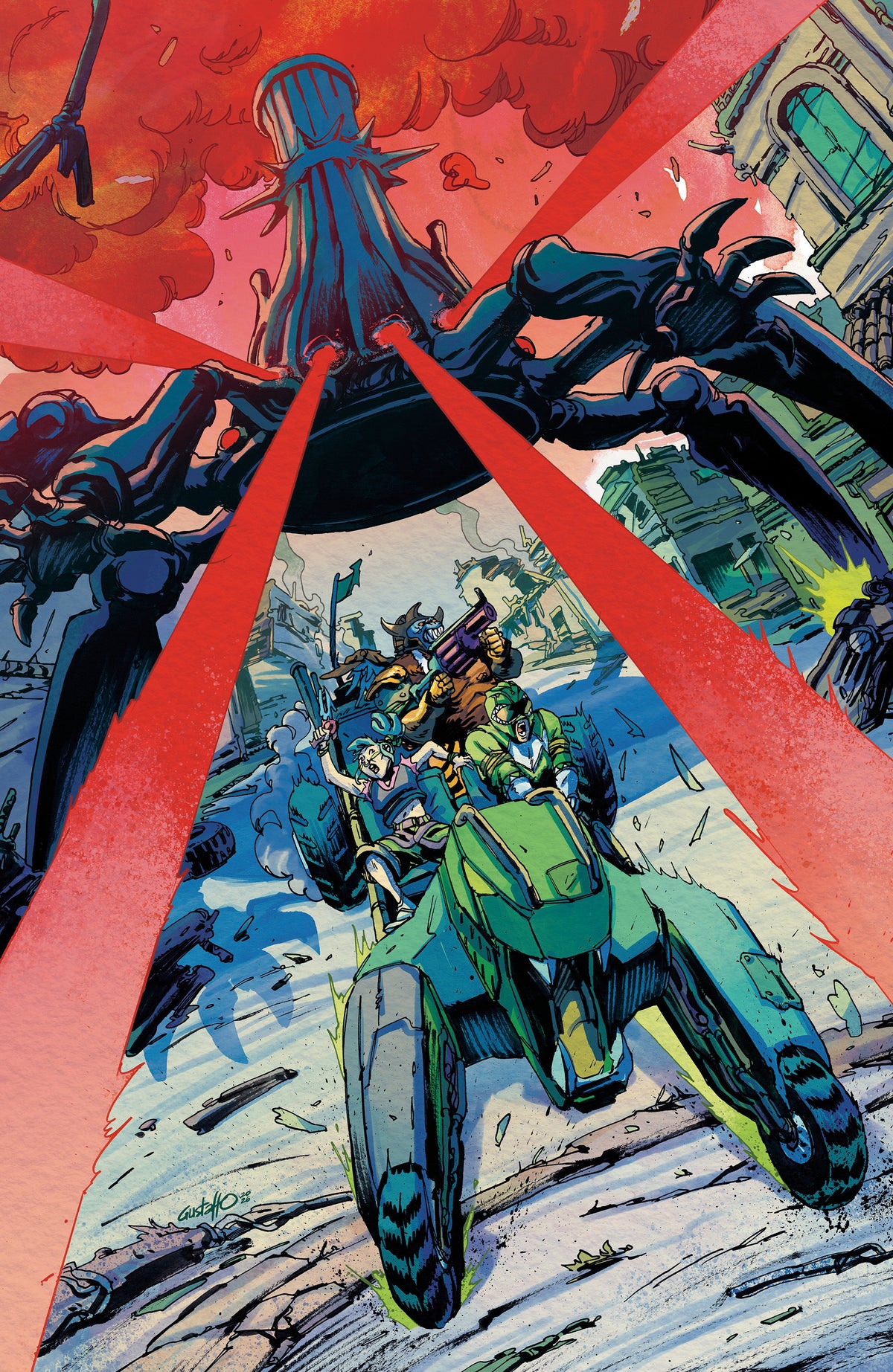 Power Rangers Green #2 E 1 in 10 Variant Edition Foil Variant (Full Art, Foil, Vargas)