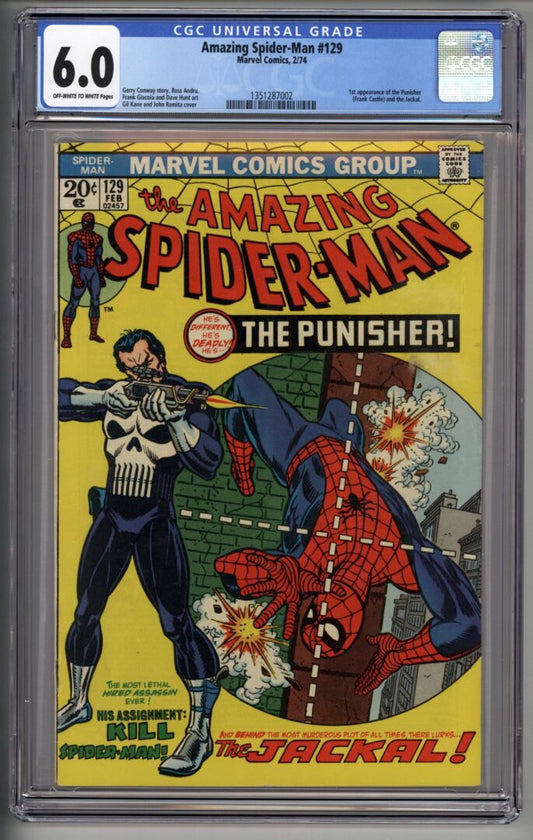 Amazing Spider-Man #129  CGC 6.0  1st appearance of the Punisher