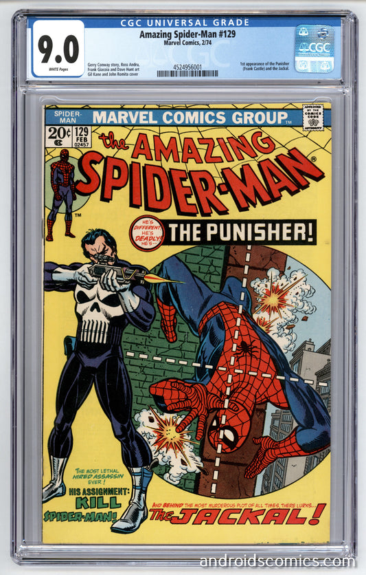 Amazing Spider-Man #129 CGC 9.0 1st App of the Punisher