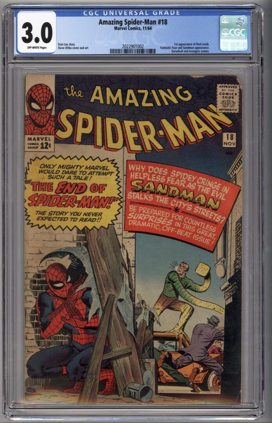 Amazing Spider-Man #18  CGC 3.0  1st appearance of Ned Leeds