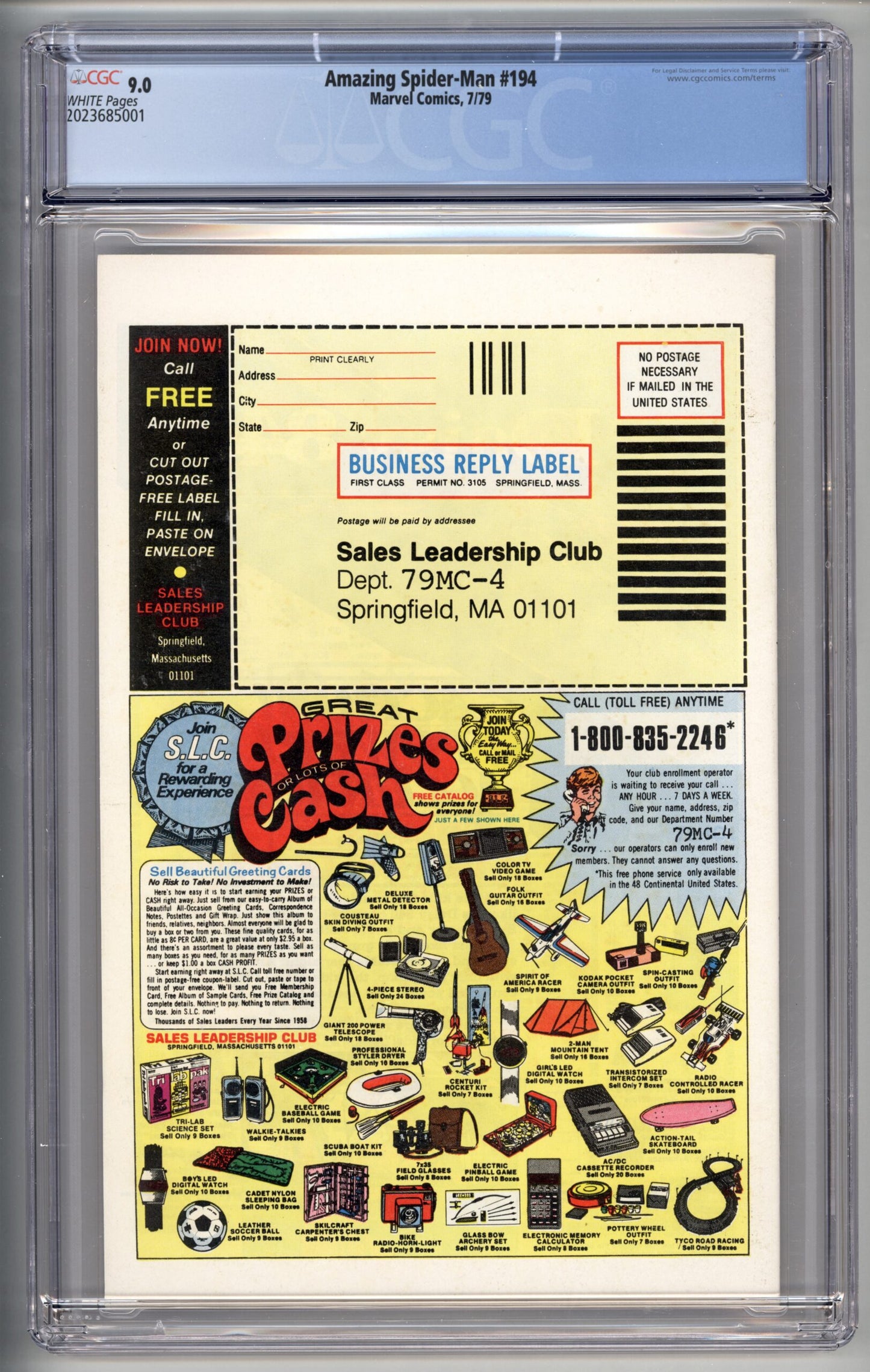 Amazing Spider-Man #194  CGC 9.0 1st  appearance of the Black Cat