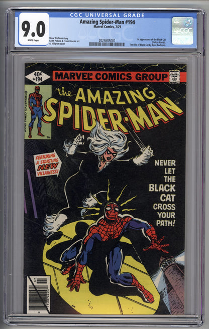 Amazing Spider-Man #194  CGC 9.0 1st  appearance of the Black Cat