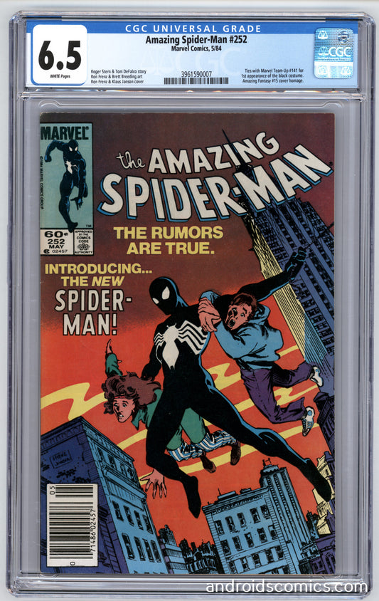 Amazing Spider-Man #252 CGC 6.5 1st Black costume Newsstand