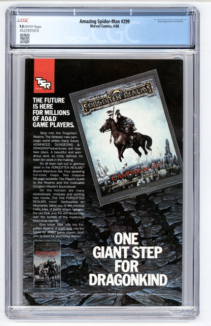 Amazing Spider-Man #299CGC 9.0Venom cameo