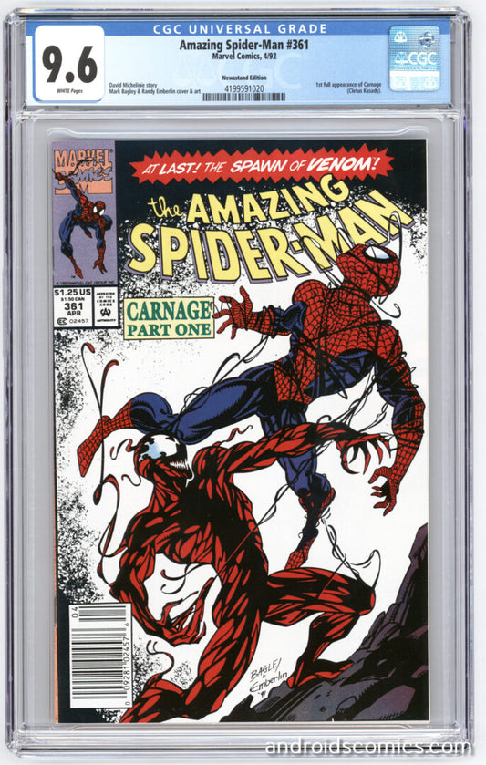 Amazing Spider-Man #361  CGC 9.6 1st App. of Carnage