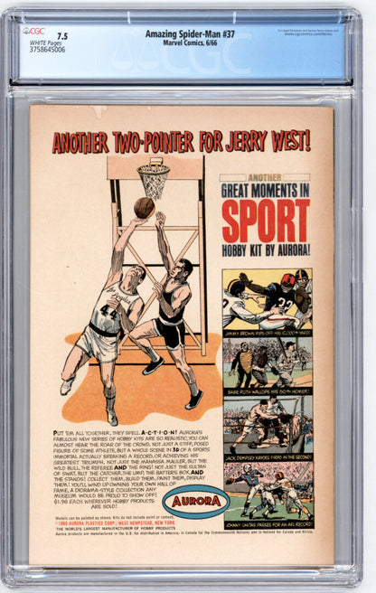 Amazing Spider-Man #37  CGC 7.5  1st App. of Norman Osborn