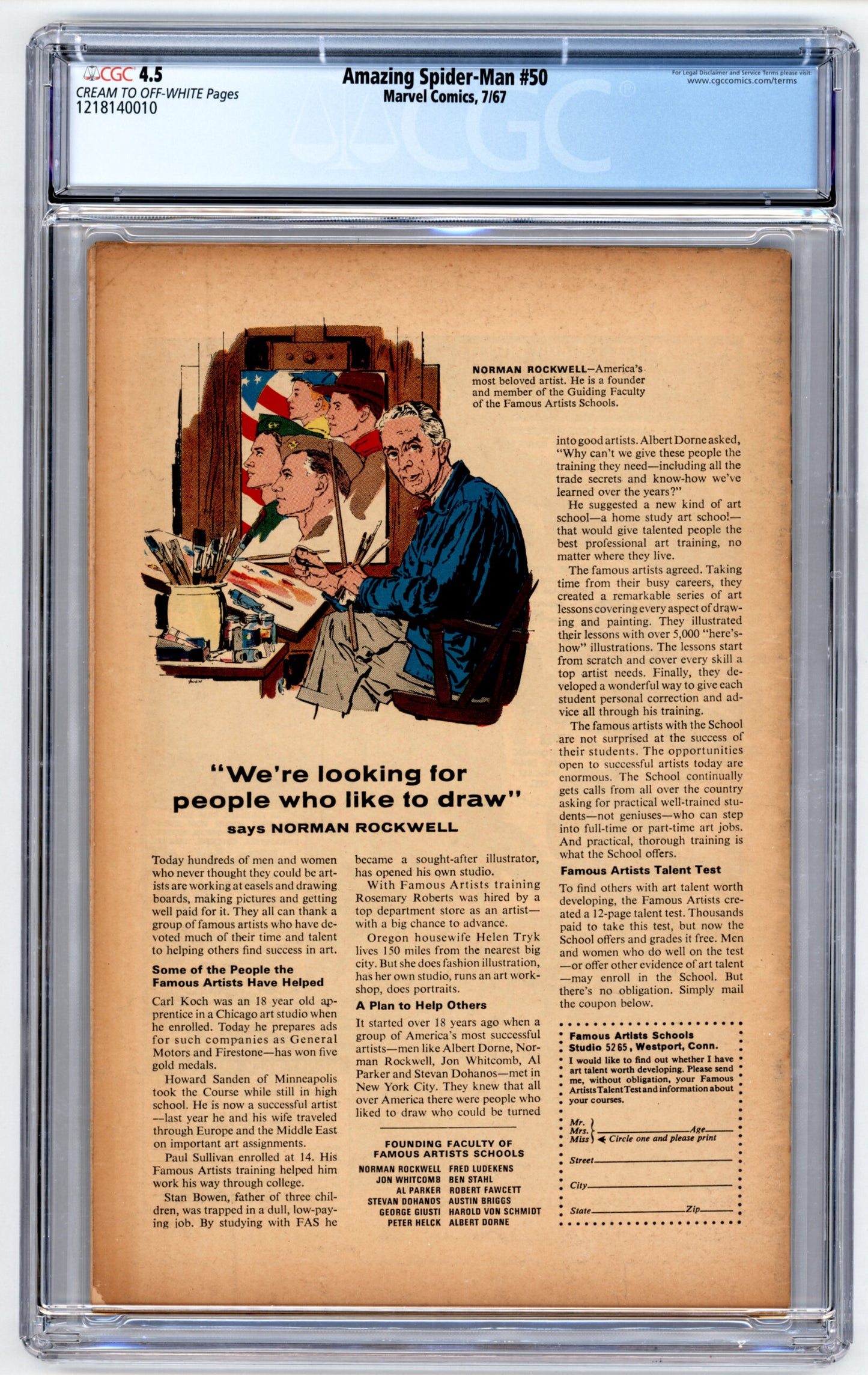 Amazing Spider-Man #50  CGC 4.5  1st appearance of Kingpin