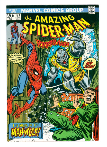 Amazing Spider-Man #124  FN+ 1st App. of the Man-Wolf