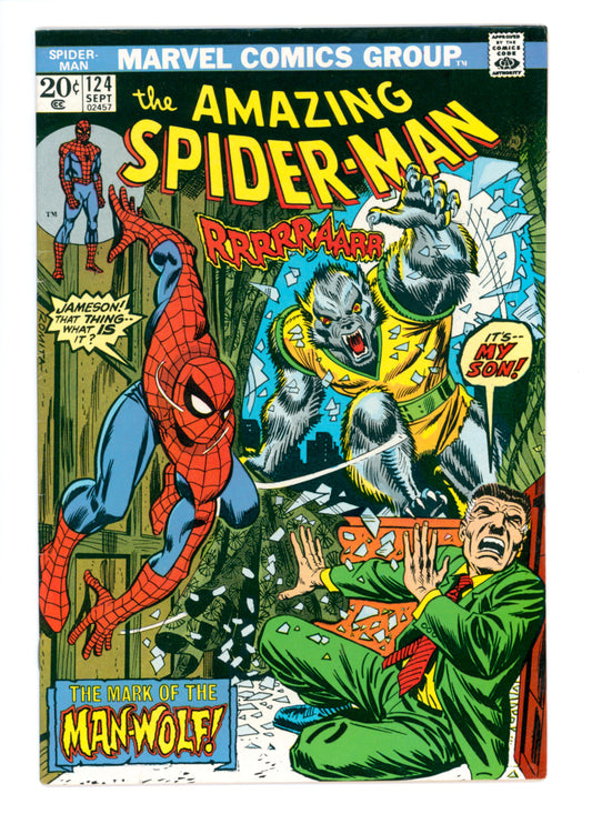 Amazing Spider-Man #124  FN+ 1st App. of the Man-Wolf