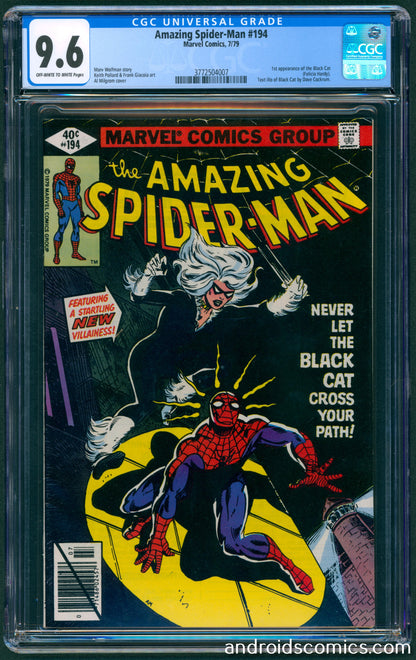Amazing Spider-Man #194  CGC 9.6  1st App. of the Black Cat
