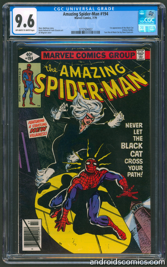 Amazing Spider-Man #194  CGC 9.6  1st App. of the Black Cat