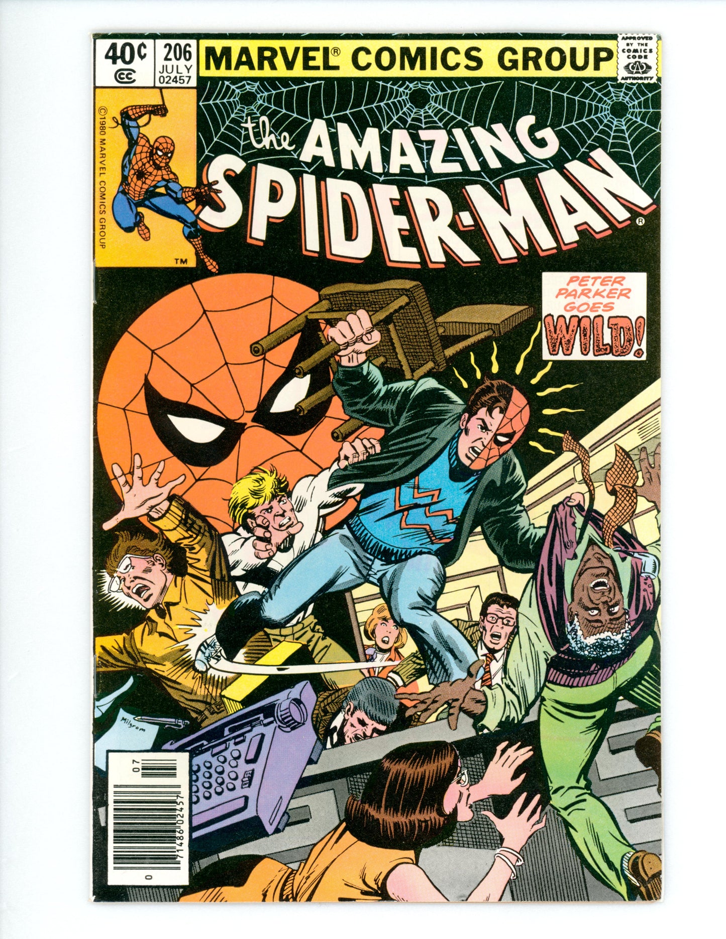 Amazing Spider-Man #206 FN+ Newsstand