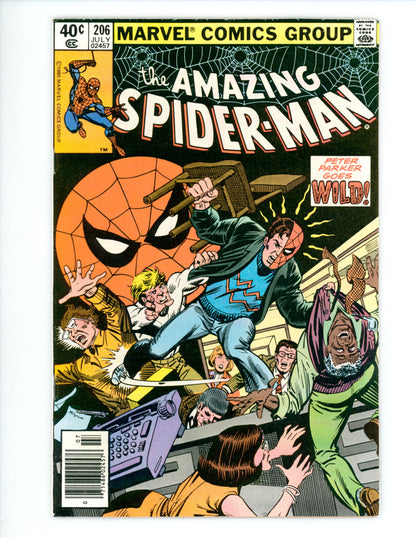 Amazing Spider-Man #206 FN+ Newsstand
