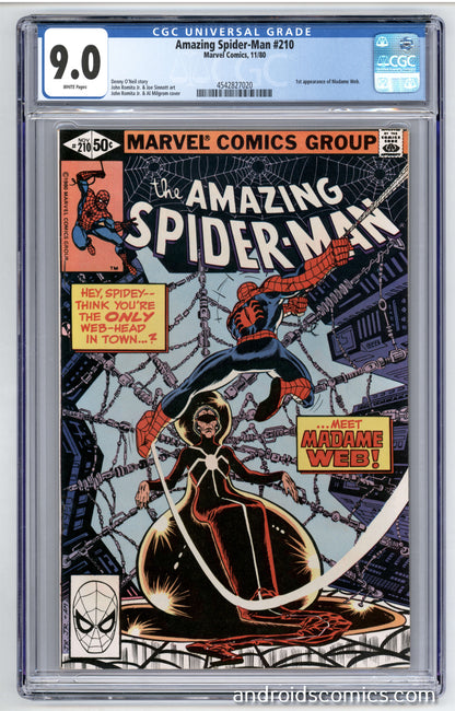 Amazing Spider-Man #210  CGC 9.0  1st App. of Madam Web