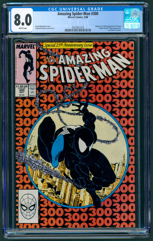 Amazing Spider-Man #300  CGC 8.0  1st appearance of Venom