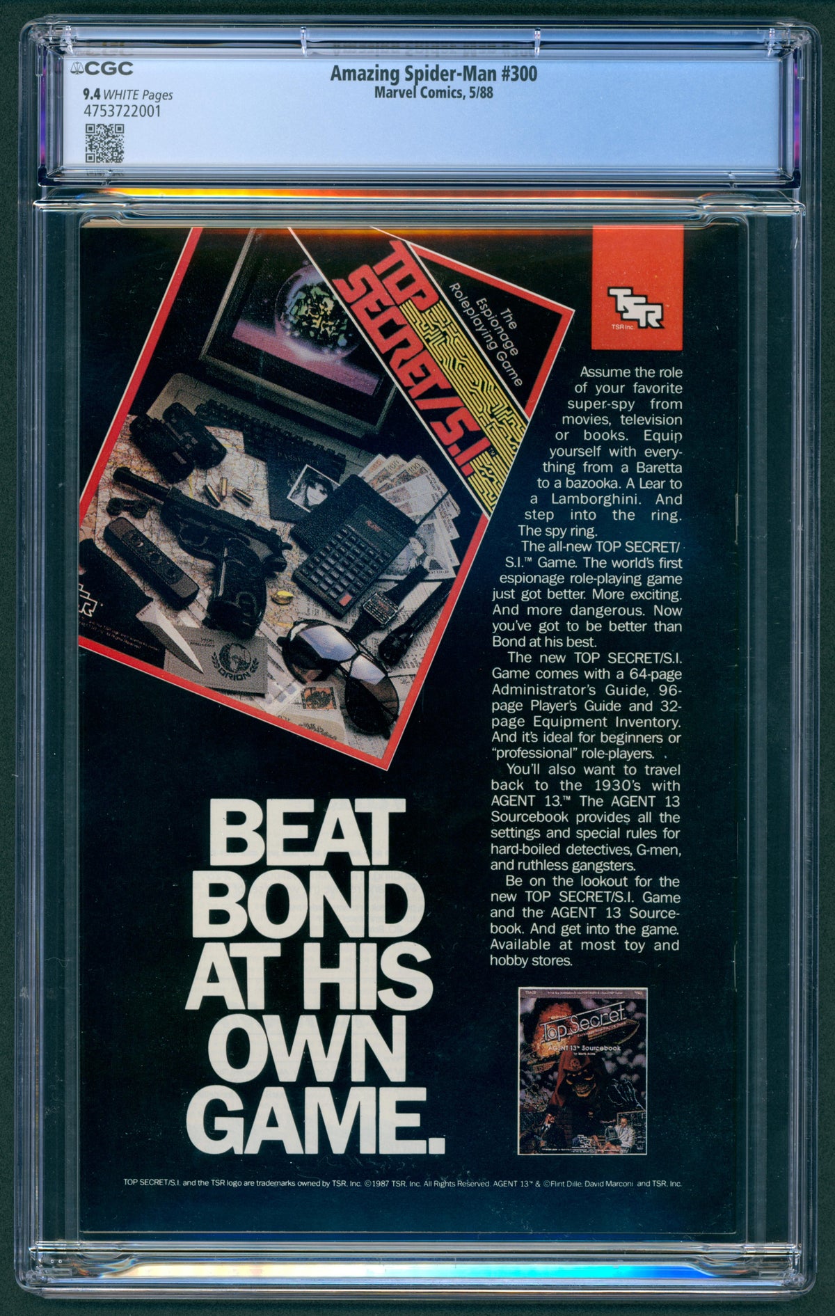 Amazing Spider-Man #300  CGC 9.4 Origin & 1st App. of Venom