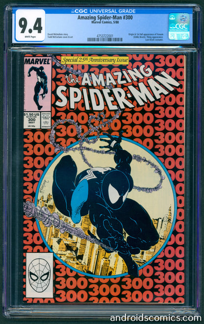 Amazing Spider-Man #300  CGC 9.4 Origin & 1st App. of Venom
